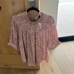 Ann Taylor floral blouse, brand new size L